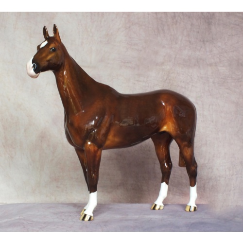 Beswick Thoroughbred Connoisseur Arkle mold - Dapple Chestnut