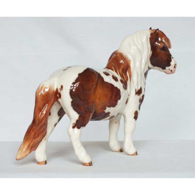 Beswick Wooley Shetland Pony Mold - Chestnut Pinto
