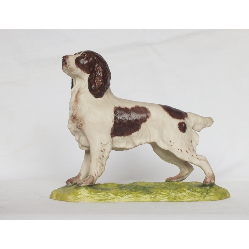 Two Rare China Spaniel Dogs - Lenham Pottery and Clermont Porcelain