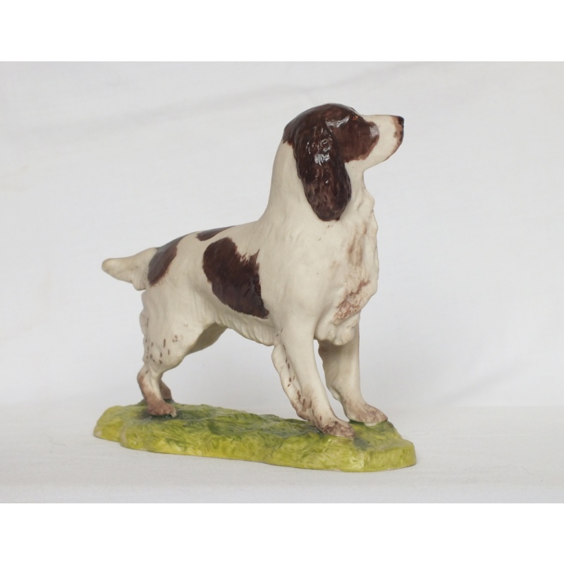 Two Rare China Spaniel Dogs - Lenham Pottery and Clermont Porcelain