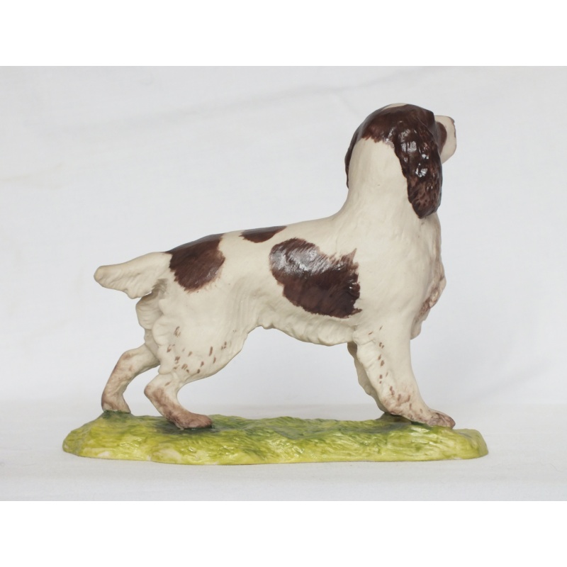 Two Rare China Spaniel Dogs - Lenham Pottery and Clermont Porcelain