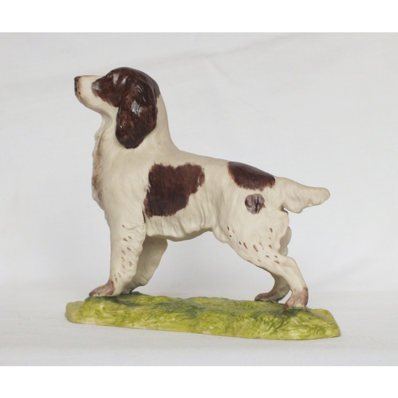 Two Rare China Spaniel Dogs - Lenham Pottery and Clermont Porcelain