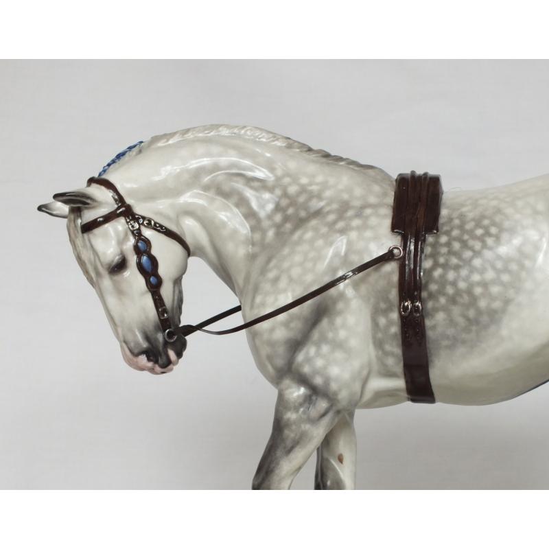 Hereford Fine China Shire Horse Stallion - Dapple Grey