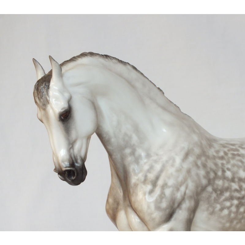 Lohengrin, WB Stallion - Dapple Grey Painting Standard