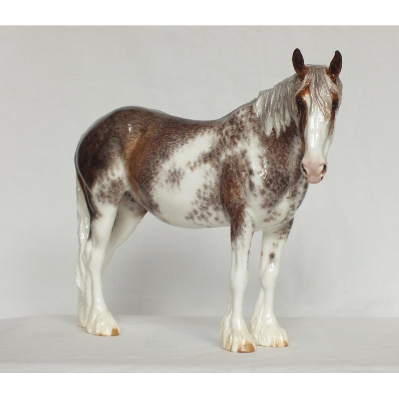 Rose - Draft / Shire Mare - Roan Sabino