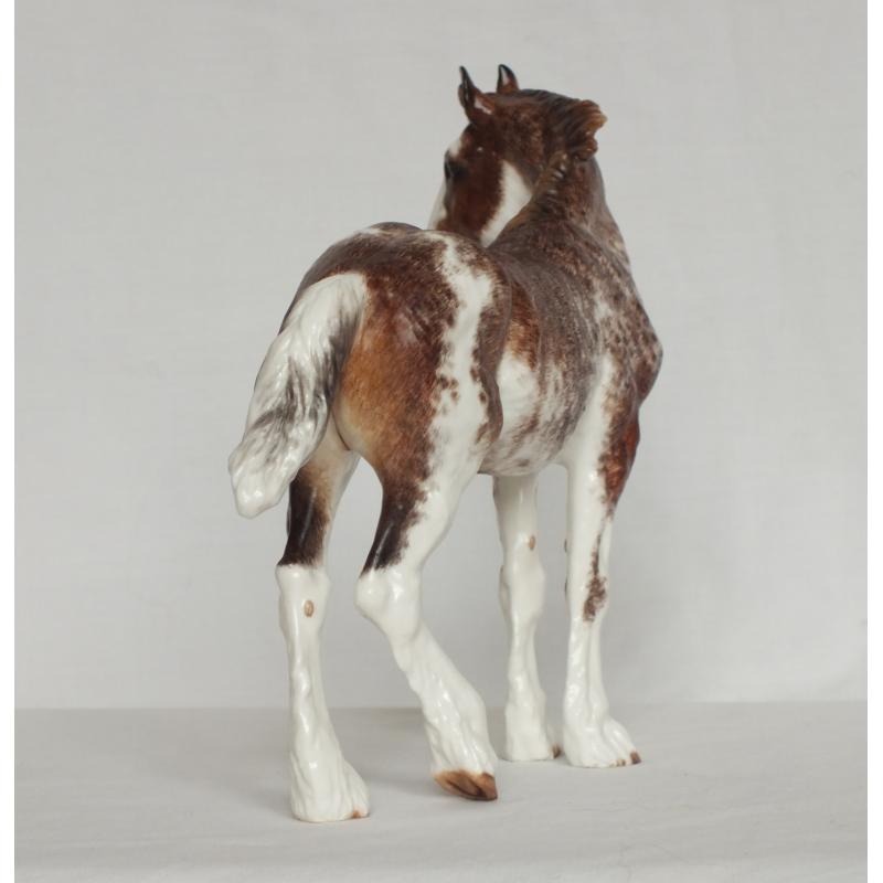 Rosita, Shire / Draft Horse Foal - Roan Sabino - Clay Custom