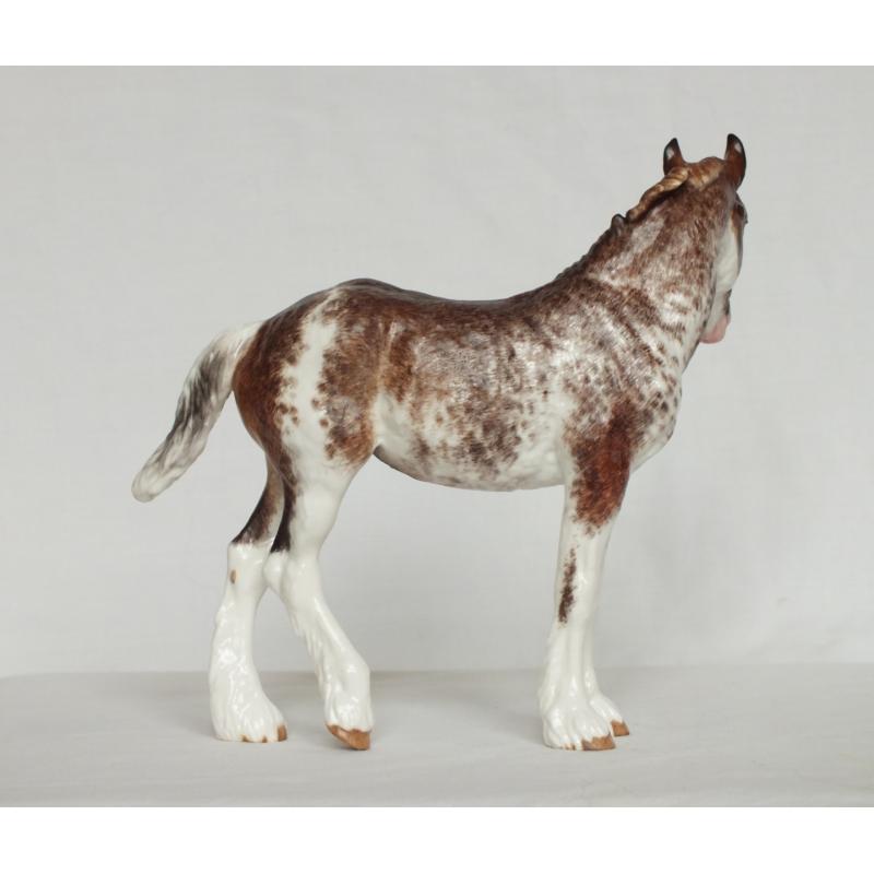 Rosita, Shire / Draft Horse Foal - Roan Sabino - Clay Custom