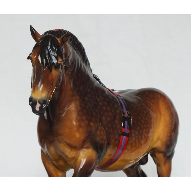 Royal Worcester Percheron / Draft Horse Stallion - Dapple Bay