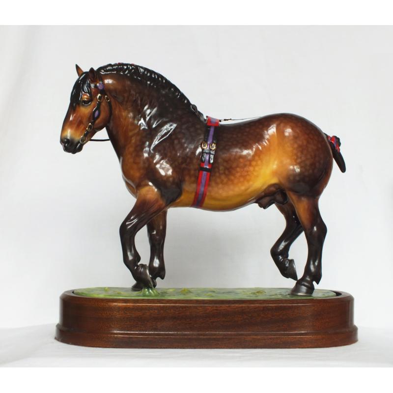 Royal Worcester Percheron / Draft Horse Stallion - Dapple Bay