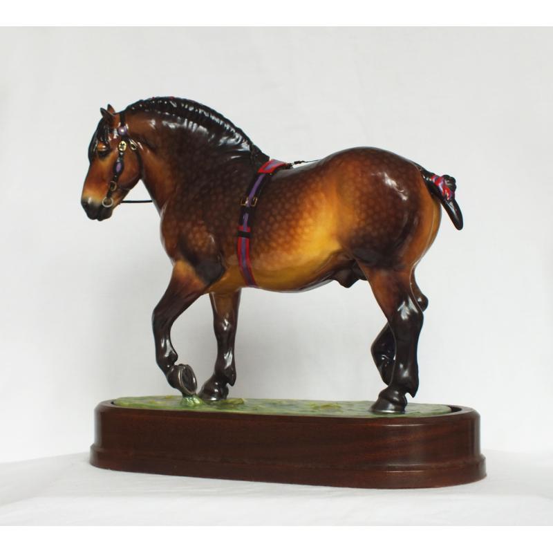 Royal Worcester Percheron / Draft Horse Stallion - Dapple Bay