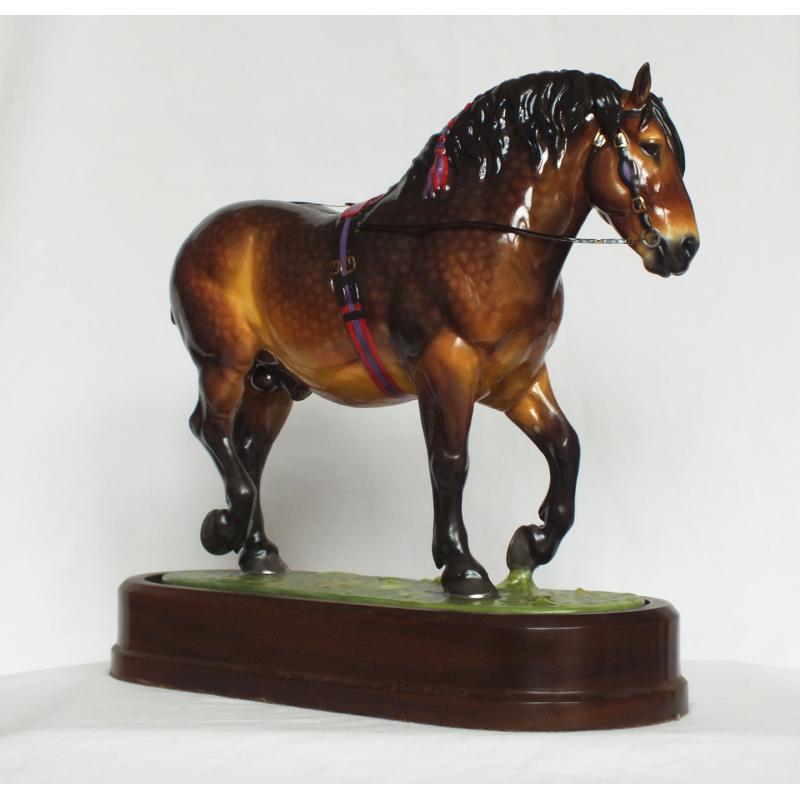 Royal Worcester Percheron / Draft Horse Stallion - Dapple Bay