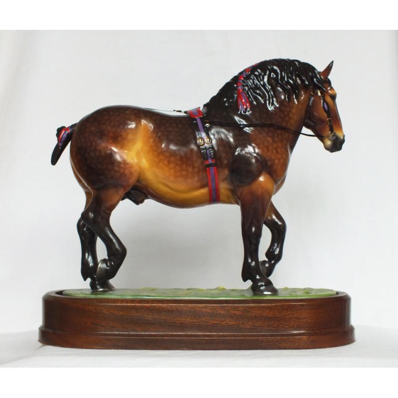 Royal Worcester Percheron / Draft Horse Stallion - Dapple Bay
