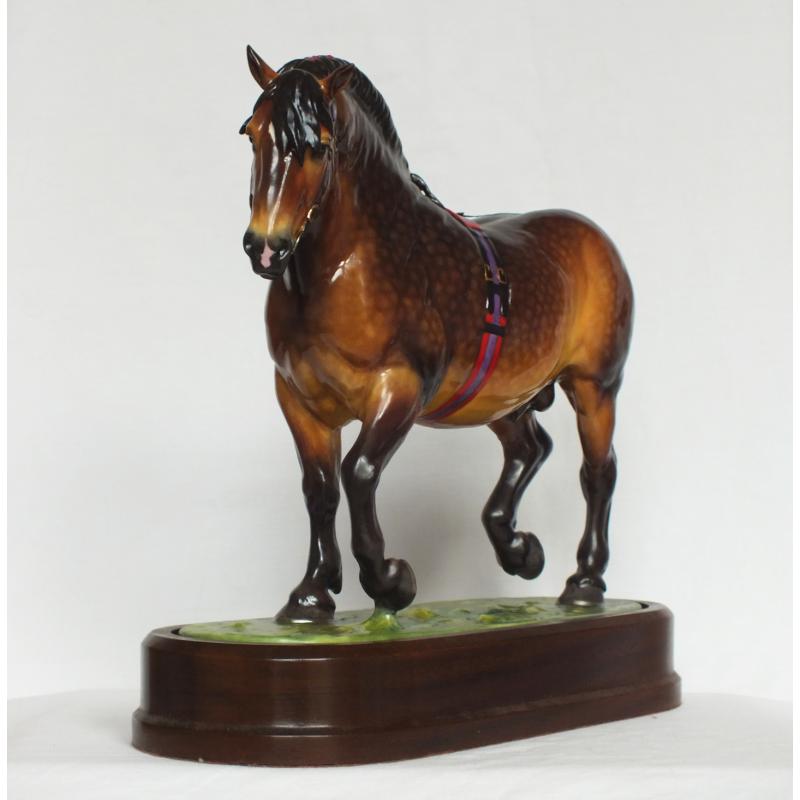 Royal Worcester Percheron / Draft Horse Stallion - Dapple Bay