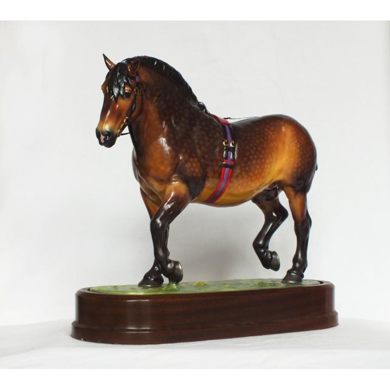 Royal Worcester Percheron / Draft Horse Stallion - Dapple Bay